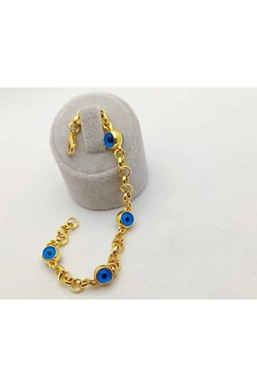 دستبند جواهر طلائی زنانه منجق MELENY - کد 864509019