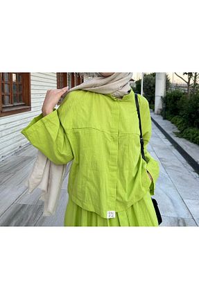 بلوز حجاب سبز زنانه رگولار alketakı - کد 864506525