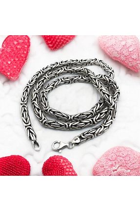 گردنبند نقره طوسی مردانه 925 عیار Hİdsilver - کد 864587080