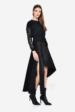 سوئیشرت مشکی زنانه ساده DQMANE - کد 864579973