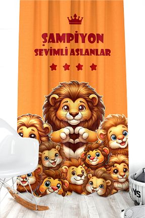 پرده زمینه قرمز پلی استر Bertille Home - کد 864474493