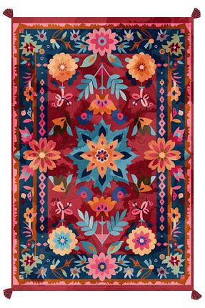 فرش رنگی قابل شستشو Rugs Modern Halı - کد 864604231