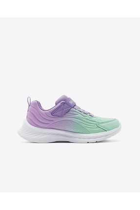 کفش اسنیکر بنفش بچه گانه بند دار Skechers - کد 810232382