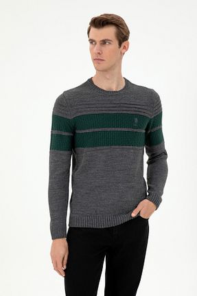 پلیور طوسی مردانه ساده U.S. Polo Assn. - کد 864657946
