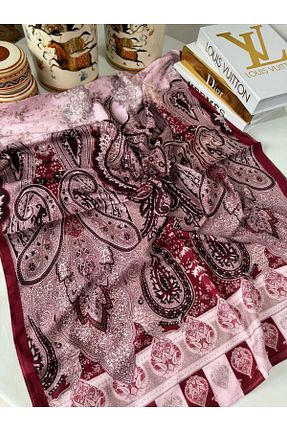 شال زرشکی زنانه پنبه ای Oxygen Scarfs - کد 864674297