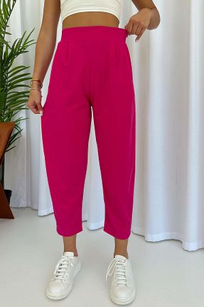 شلوار صورتی زنانه مخلوط پلی استر Mine Tan Butik - کد 838403502