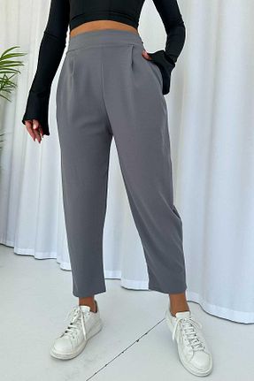 شلوار طوسی زنانه مخلوط پلی استر Mine Tan Butik - کد 786106251