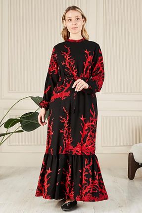 لباس سایز بزرگ مشکی زنانه ویسکون Ferace - کد 834587977