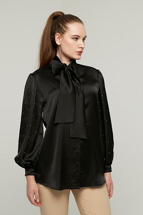 پیراهن مشکی زنانه رگولار Appleline - کد 864706660
