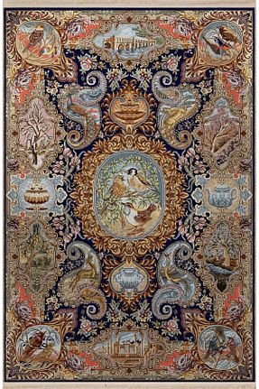 فرش رنگی قابل شستشو Rugs Modern Halı - کد 787683783