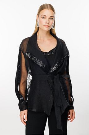 کت مشکی زنانه رگولار Moda İlgi - کد 243912099