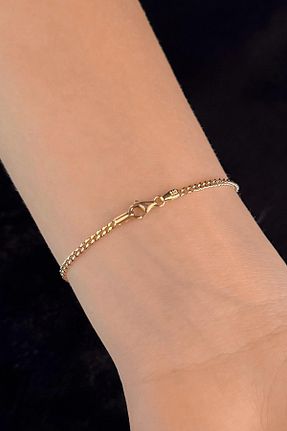 دستبند طلا زرد زنانه 14 عیار Fiyonk Kuyumculuk - کد 864735582