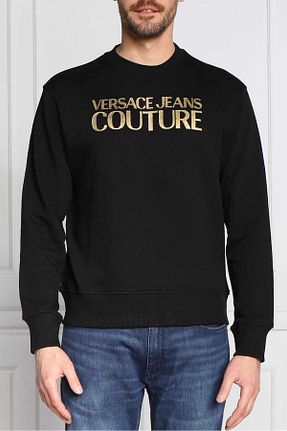 سوئیشرت مشکی مردانه چاپی VERSACE JEANS COUTURE - کد 864735094