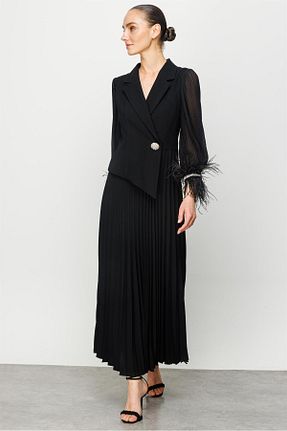 لباس مشکی زنانه بافتنی Moda İlgi - کد 711592264