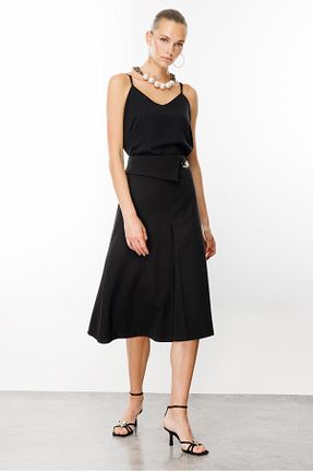 دامن مشکی زنانه پلی استر Moda İlgi - کد 835521409