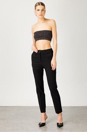 شلوار مشکی زنانه پلی استر Moda İlgi - کد 812615471