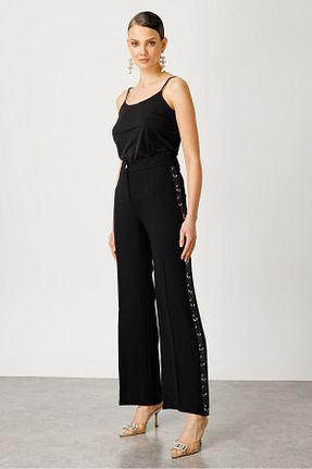 شلوار مشکی زنانه پلی استر Moda İlgi - کد 816782196