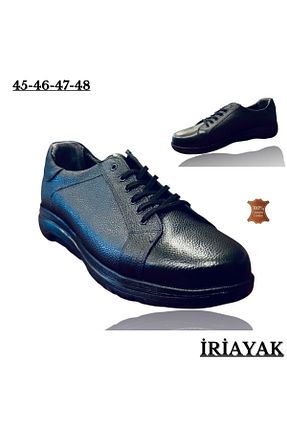 کفش کژوال مشکی مردانه چرم خالص İriayak - کد 864737132