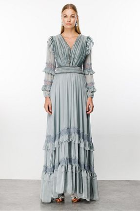 لباس طوسی زنانه بافتنی Moda İlgi - کد 859371693