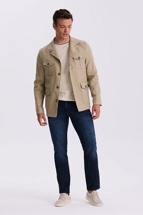 کت بژ مردانه اسلیم فیت Jakamen - کد 835693366