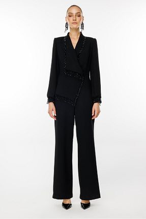 سرهمی مشکی زنانه آستین استاندارد Moda İlgi - کد 864739203