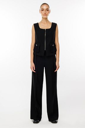 جلیقه مشکی زنانه رگولار Moda İlgi - کد 864740821