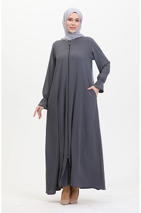کلاه و ابایا طوسی زنانه پنبه ای sefamerve - کد 864738211