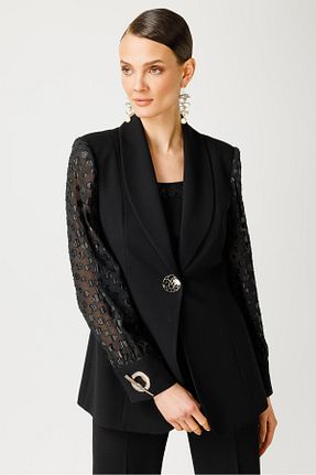 کت مشکی زنانه رگولار Moda İlgi - کد 816095653