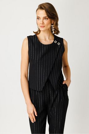 جلیقه مشکی زنانه رگولار Moda İlgi - کد 843779129