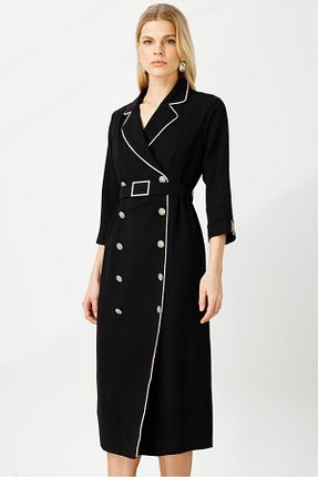 لباس مشکی زنانه بافتنی Moda İlgi - کد 810082021