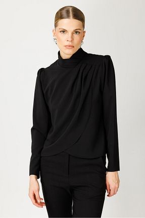 بلوز مشکی زنانه ساده Moda İlgi - کد 843473217