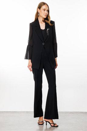 کت مشکی زنانه رگولار Moda İlgi - کد 366931783