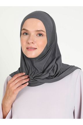 روسری طوسی ساده Ecardin - کد 864752618