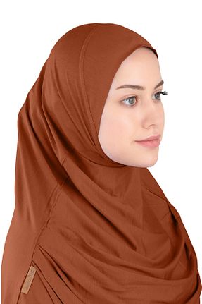 روسری نارنجی پلی استر Ecardin - کد 864752212