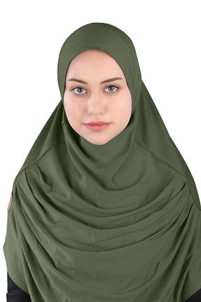 روسری خاکی پلی استر Ecardin - کد 864752217