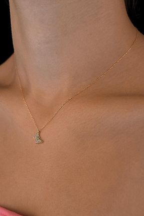 گردنبند طلا زرد زنانه 14 عیار Fiyonk Kuyumculuk - کد 864746680
