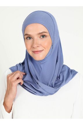 روسری آبی ساده Ecardin - کد 864752856