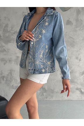 کت بلیزر آبی زنانه جین efstyle - کد 864748087