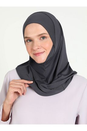 روسری طوسی ساده Ecardin - کد 864752823