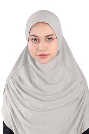 روسری طوسی پلی استر Ecardin - کد 864752037