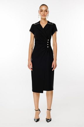 لباس مشکی زنانه بافتنی Moda İlgi - کد 864743038