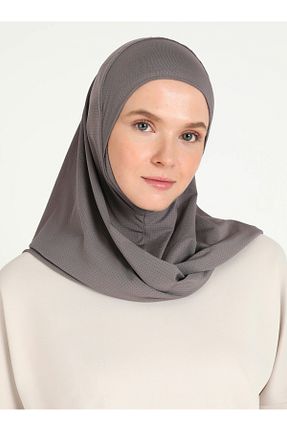 روسری طوسی پلی استر Ecardin - کد 864752802