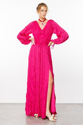 لباس صورتی زنانه بافتنی Moda İlgi - کد 835523628