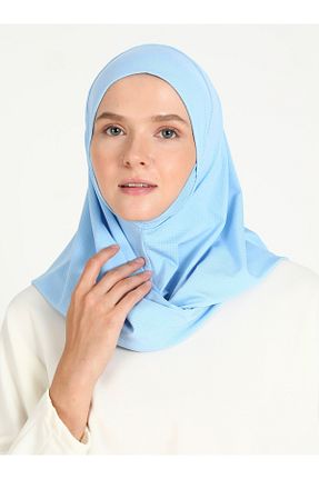 روسری آبی پلی استر Ecardin - کد 864752833