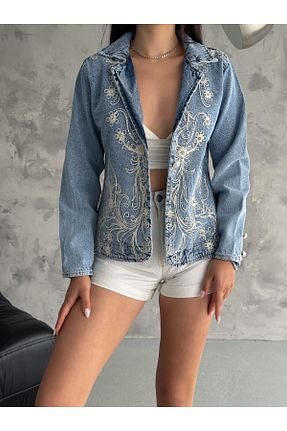 کت بلیزر آبی زنانه جین efstyle - کد 864748087