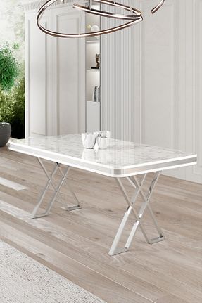 میز آشپزخانه سفید MDF Canisa - کد 864903878