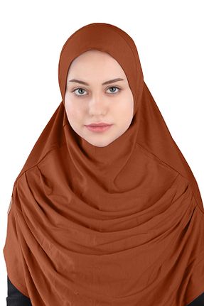 روسری نارنجی پلی استر Ecardin - کد 864752212