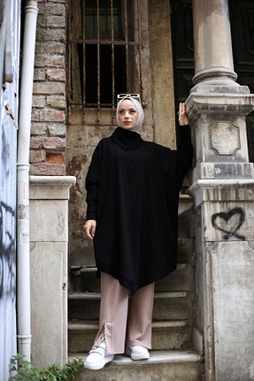 پانچو حجاب مشکی زنانه بافت Pieef - کد 864765841