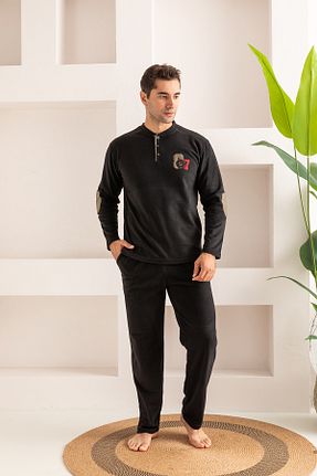 ست لباس راحتی مشکی مردانه ساده Nisanca - کد 158287992