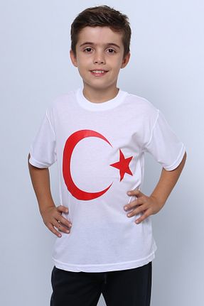 تیشرت سفید بچه گانه یقه دوچرخه HÇM - کد 864909940
